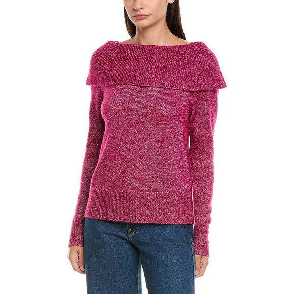 Paige Womens  Metallic Izabella Wool-Blend Sweater - Picture 1 of 3